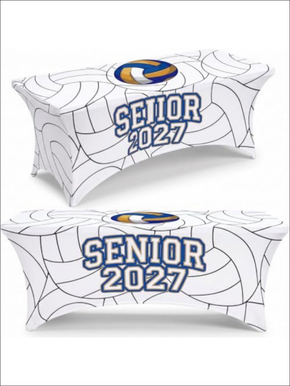 6ft Spandex Tablecloth Volleyball Party Decoration for 72x30 Tables
